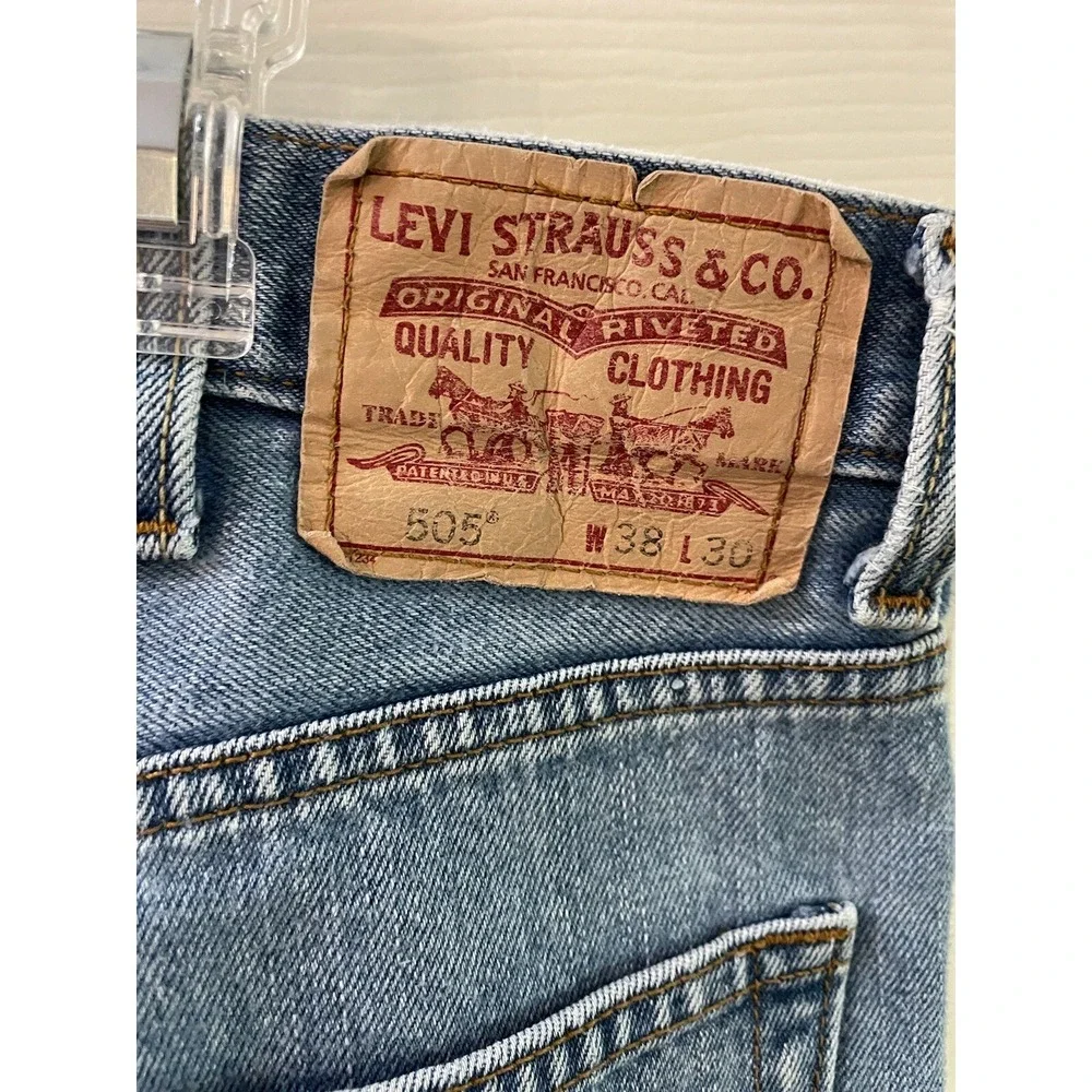 Levis Men's‎ Jeans 505 Tag:38x30 Act: 38x27